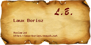 Laux Borisz névjegykártya